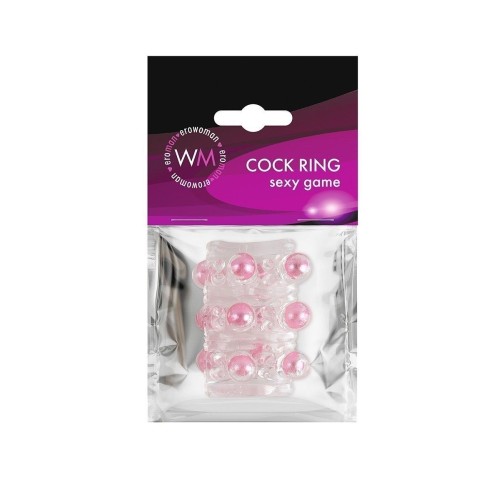 Прозрачная сквозная насадка на пенис с цветными шариками