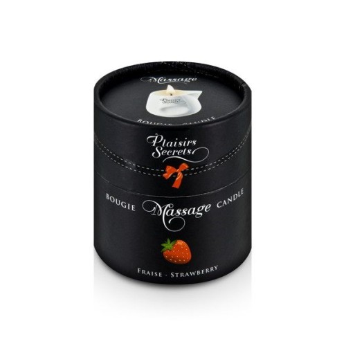 Массажная свеча с ароматом клубники Bougie de Massage Gourmande Fraise - 80 мл.