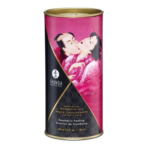 Массажное интимное масло с ароматом малины - 100 мл.