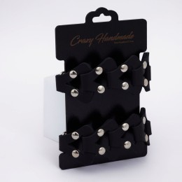 Черные кожаные наручники из звеньев