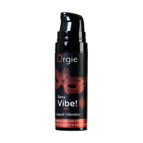 Разогревающий гель для массажа ORGIE Sexy Vibe Hot с эффектом вибрации - 15 мл.