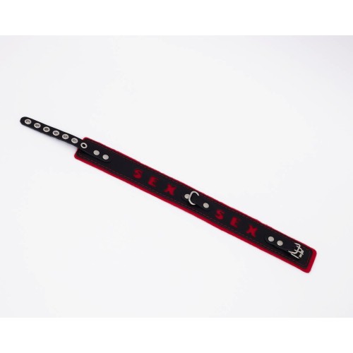 Черно-красный ошейник Sex