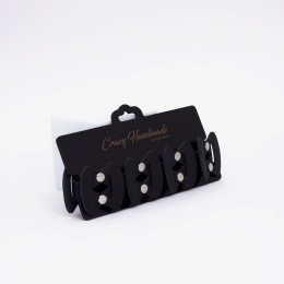 Черный кожаный ошейник из звеньев