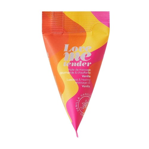 Съедобное согревающее массажное масло Love Me Tender Vanilla с ароматом ванили - 10 мл.