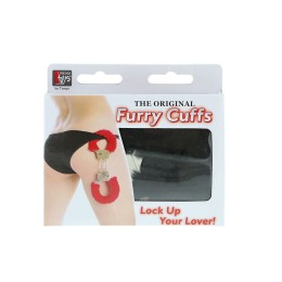 Металлические наручники с чёрной меховой опушкой Metal Handcuffs With Plush