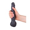 Чёрная фаллическая насадка BLACK BENT 3 - 22 см.