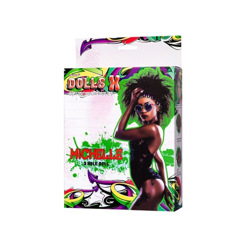 Чернокожая секс-кукла Michelle с 3 отверстиями
