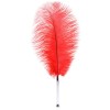 Красное страусиное пёрышко - 40 см.