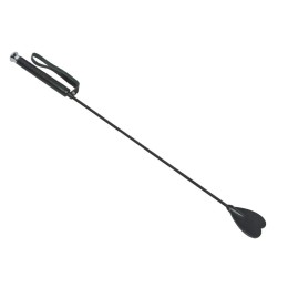 Чёрный стек с шлепком-сердечком - 60 см.