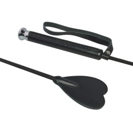 Чёрный стек с шлепком-сердечком - 60 см.