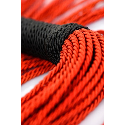 Красно-черный флоггер из веревки TOYFA Theatre - 48,5 см.