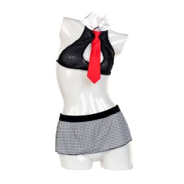 Надувная секс-кукла с реалистичной головой в костюме учительницы