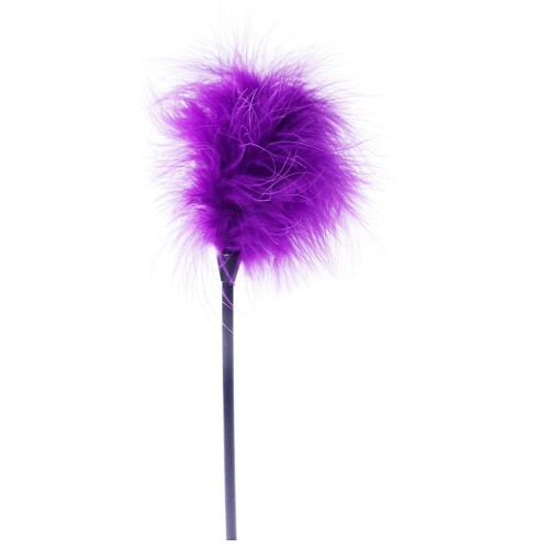 Фиолетовая пуховка для любовных игр - 28 см.