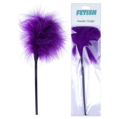 Фиолетовая пуховка для любовных игр - 28 см.