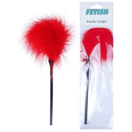 Красная пуховка для любовных игр - 28 см.