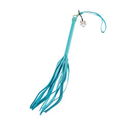 Голубая кожаная плеть - 50 см.