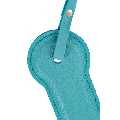 Голубой кожаный пэддл - 37 см.