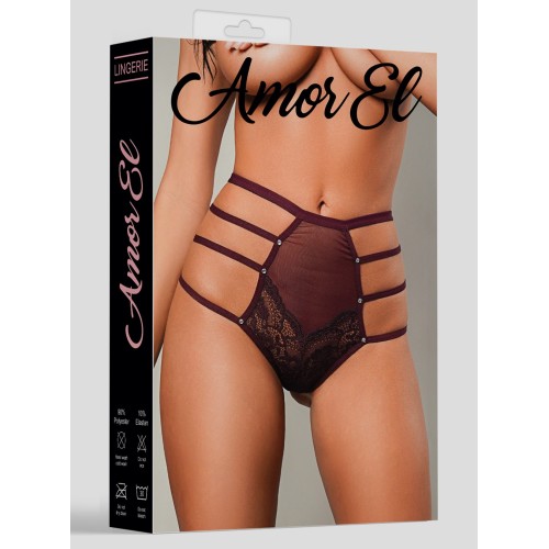 Сексуальные высокие трусики с атласным бантом сзади