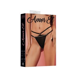 Сексуальные трусики-танга со сверкающей съёмной бретелью