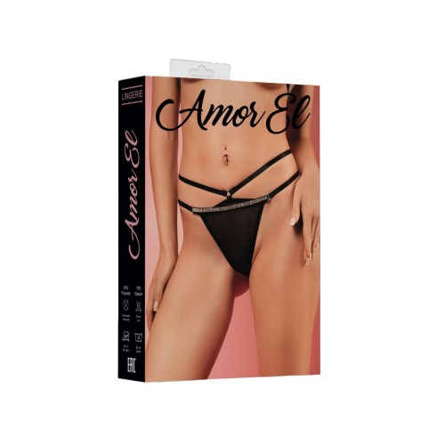 Сексуальные трусики-танга со сверкающей съёмной бретелью