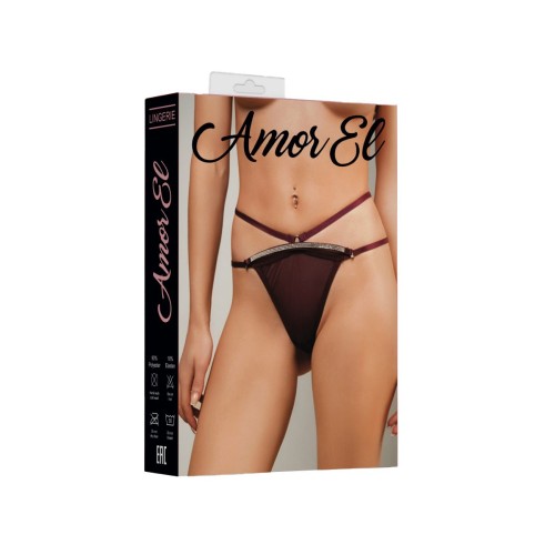 Сексуальные трусики-танга со сверкающей съёмной бретелью