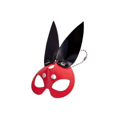 Кожаный брелок в виде маски зайчика