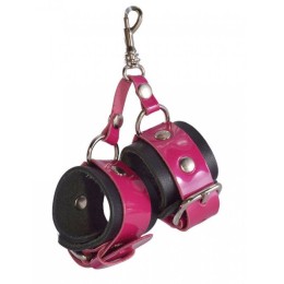 Розово-черный брелок  Наручники 