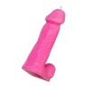 Розовая свеча в форме пениса - 13 см.