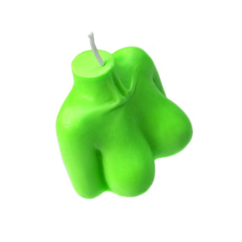 Зеленая сувенирная свеча «Женский силуэт»