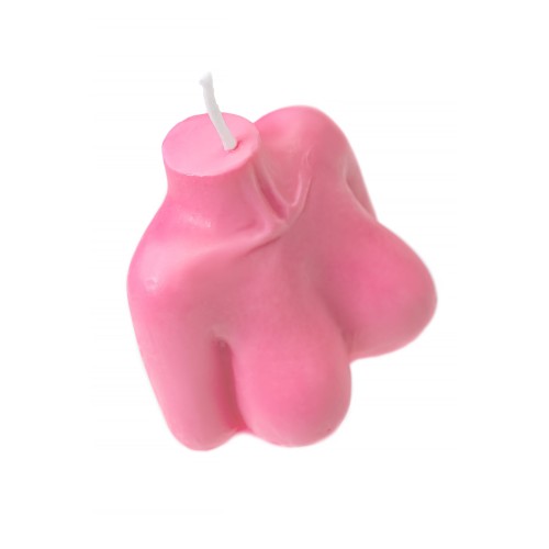 Розовая сувенирная свеча «Женский силуэт»