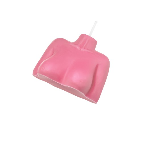 Розовая сувенирная свеча «Женский силуэт»