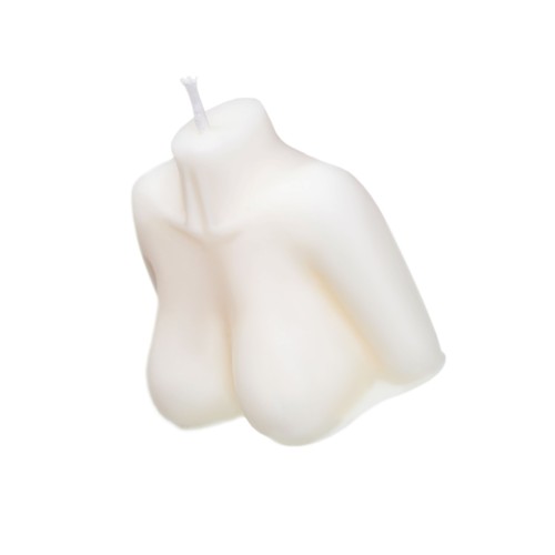 Белая сувенирная свеча «Женский силуэт»