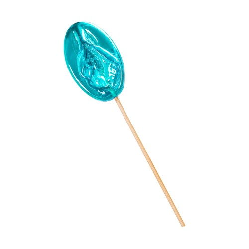 Леденец в форме вагины со вкусом блю кюрасао - 50 гр.