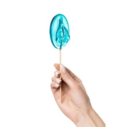 Леденец в форме вагины со вкусом блю кюрасао - 50 гр.