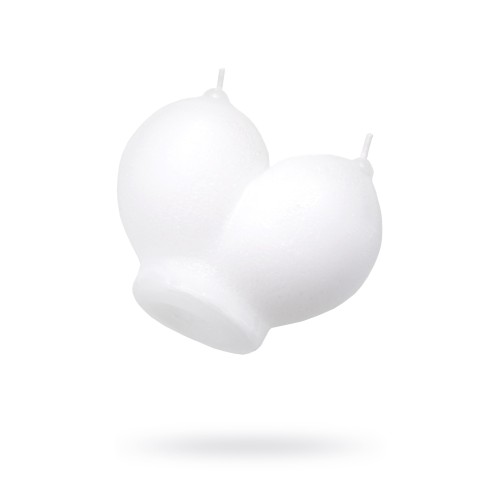 Белая сувенирная свеча «Сиськи»