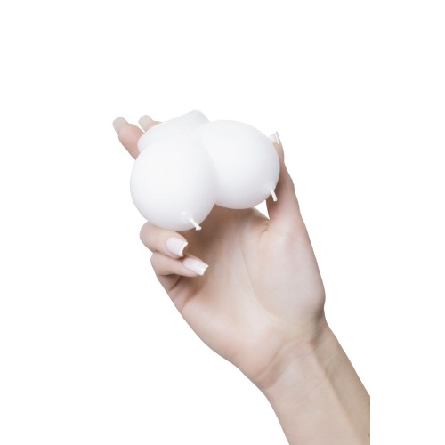 Белая сувенирная свеча «Сиськи»