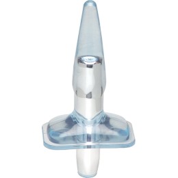 Голубая анальная пробка Purrfect Plug - 9,5 см.