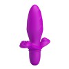 Лиловая анальная пробка с вибрацией Fitch - 13,3 см.