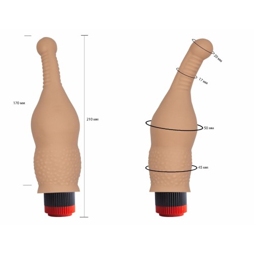 Анальный вибромассажер с тонким кончиком - 21 см.