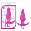 Розовая анальная вибропробка Luxe Discover - 12,7 см.