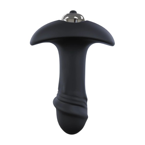 Черный анальный вибромассажер Single Speed Star Arrow Plug - 11 см.