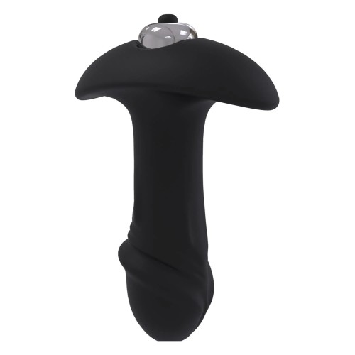 Черный анальный вибромассажер Single Speed Star Arrow Plug - 11 см.