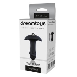 Черный анальный вибромассажер Single Speed Star Arrow Plug - 11 см.