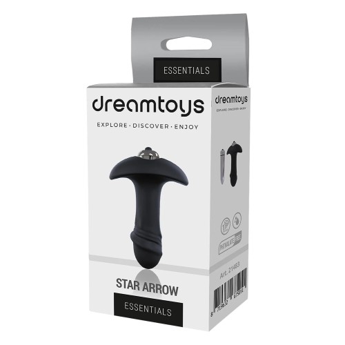 Черный анальный вибромассажер Single Speed Star Arrow Plug - 11 см.