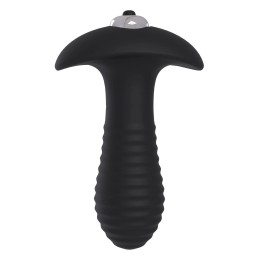 Черный анальный вибромассажер Single Speed Spiral Plug - 11 см.