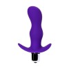 Фиолетовая изогнутая анальная вибропробка - 11,2 см.