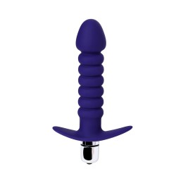 Фиолетовый анальный вибратор Condal - 14 см.