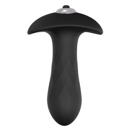 Черная анальная вибровтулка Single Speed Diamond Plug - 10 см.