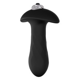 Черная анальная вибровтулка Single Speed Diamond Plug - 10 см.