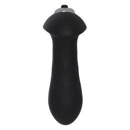 Черная анальная вибровтулка Single Speed Diamond Plug - 10 см.